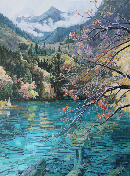 九寨沟五花海125x100cm